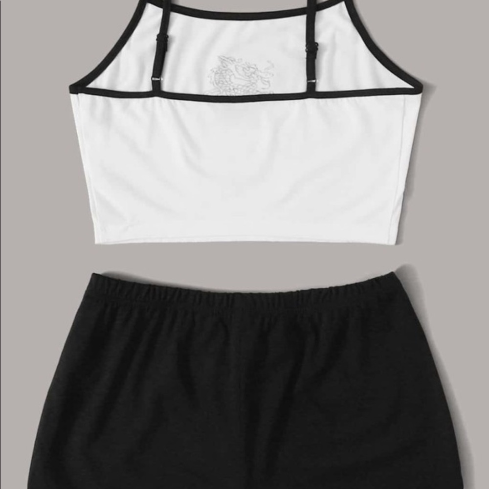 Dragon Cami Top & Tie Front Short Set - Picture 2 of 6